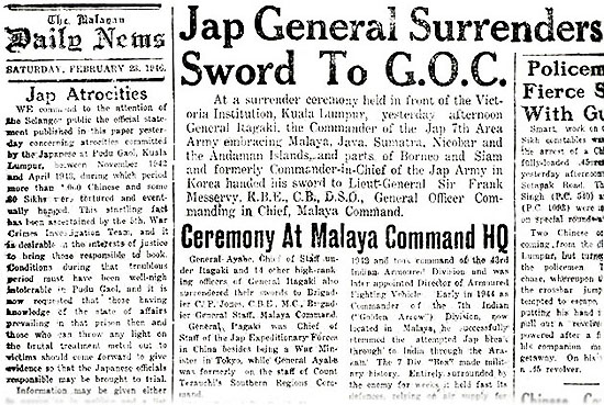 Jap Surrender - 1946 report