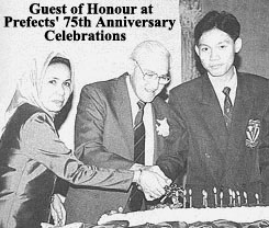 Cutting the Prefects Anniversary Cake