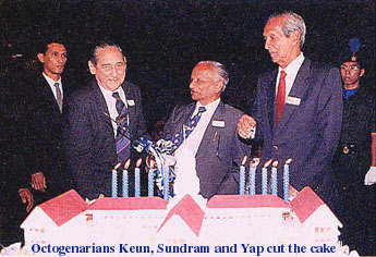 Old Old Boys Cutting the Cake
