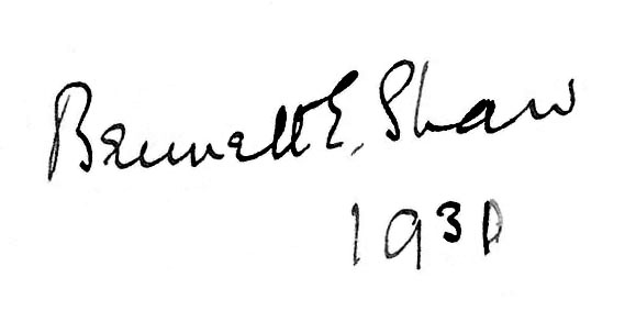 Mr B E Shaw's Signature