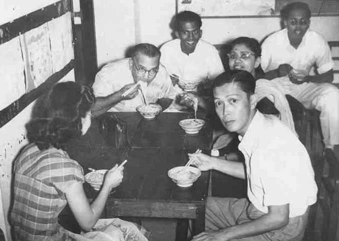 Teachers eating