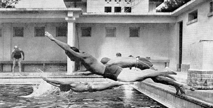 School swimmers, 1948